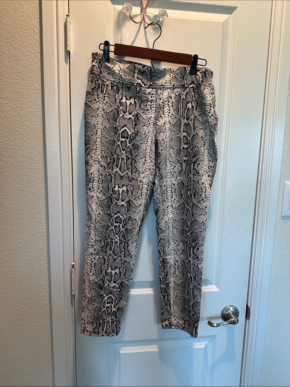 Van Heusen Black and  beige Snake Print Top